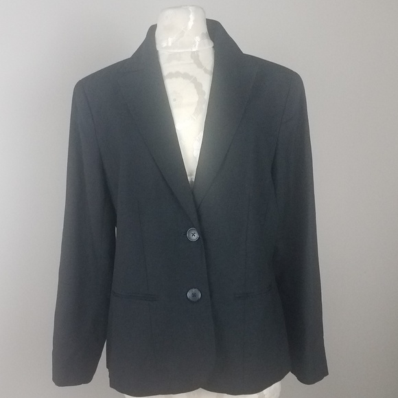 Kate Hill Jackets & Blazers - Kate Hill Black Linen Blend Blazer Size: 12